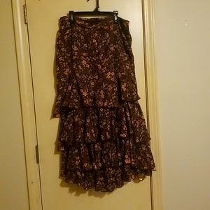 Layered Floral Skirt